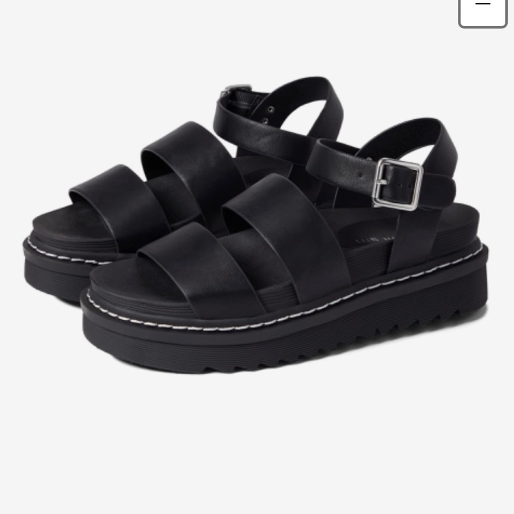 Madden Girl Sandals Chunky Lug Flatform Platform Black NWT